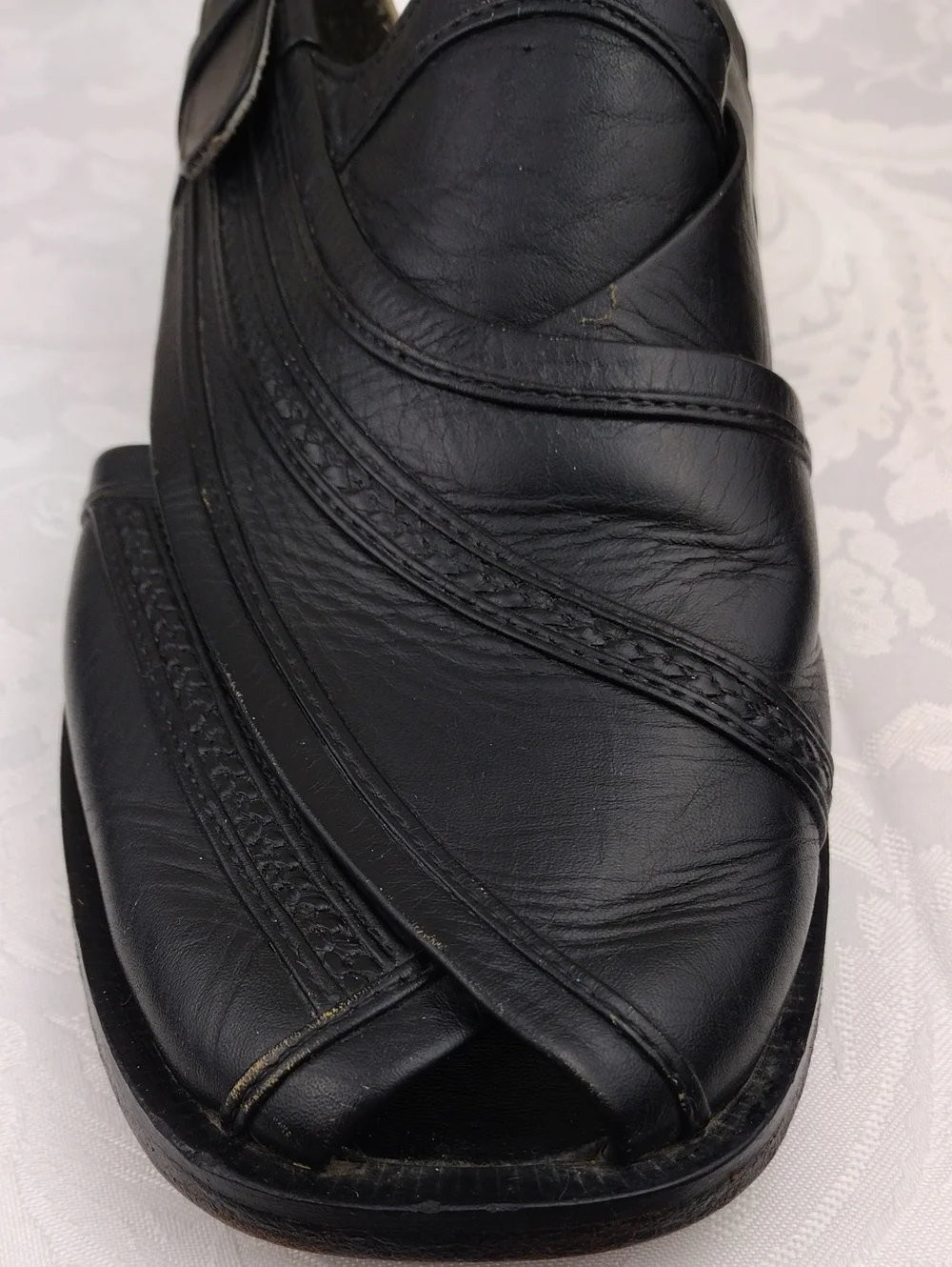 Original English Boot House Peshawari Chappel Black Leather Buckled Sandal Shoe